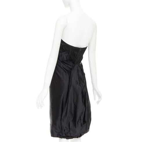 Women's Prada 2007 Black Silk Corset Dress