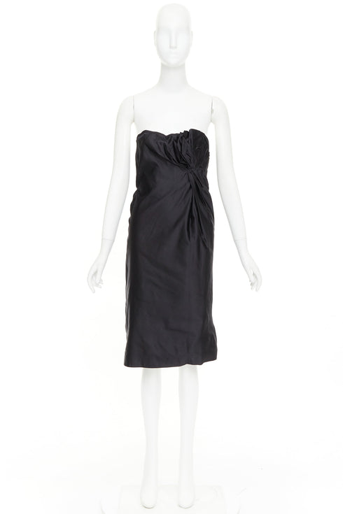 Women's Prada 2007 Black Silk Corset Dress
