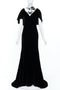 Women's Alexander McQueen 2006 Runway Widows of Culloden Black Velvet Gown