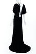 Women's Alexander McQueen 2006 Runway Widows of Culloden Black Velvet Gown