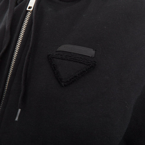 Women's Prada 2021 Black Cropped Hoodie Jacket