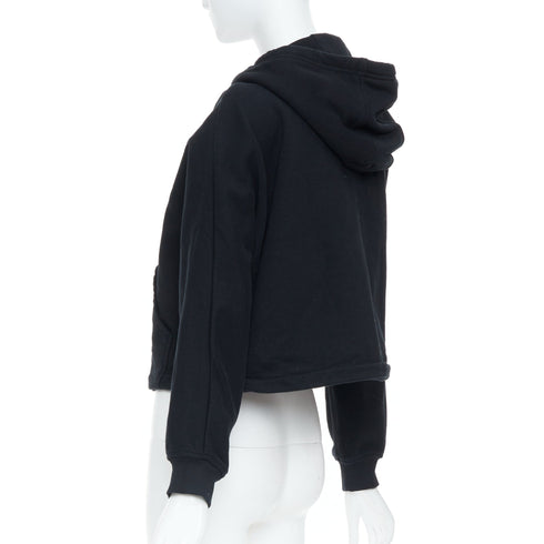 Women's Prada 2021 Black Cropped Hoodie Jacket
