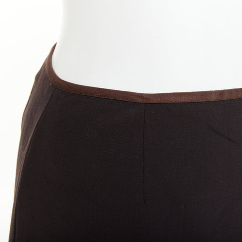 Women's Fendi Brown Mid Rise Straight Pencil Skirt