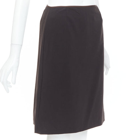 Women's Fendi Brown Mid Rise Straight Pencil Skirt