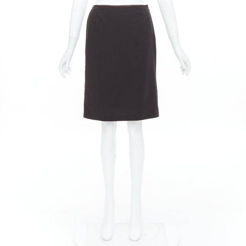 Women's Fendi Brown Mid Rise Straight Pencil Skirt