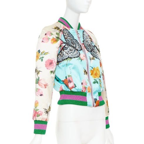 Women's Gucci 2016 Michele Runway Silk Bomber Jacket