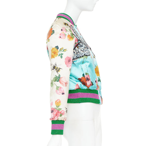 Women's Gucci 2016 Michele Runway Silk Bomber Jacket
