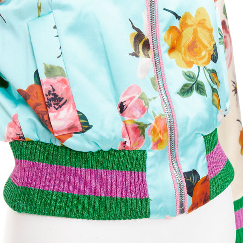 Women's Gucci 2016 Michele Runway Silk Bomber Jacket