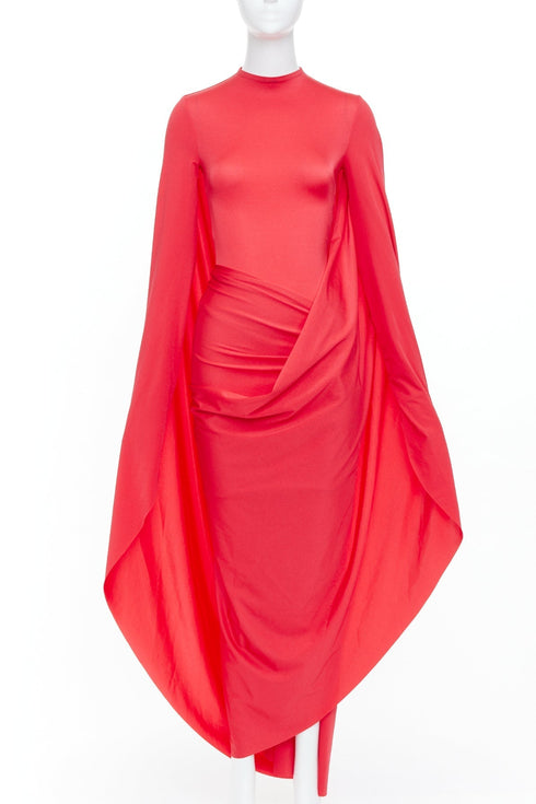Women's Balenciaga 2022 Runway Red Draped Gown