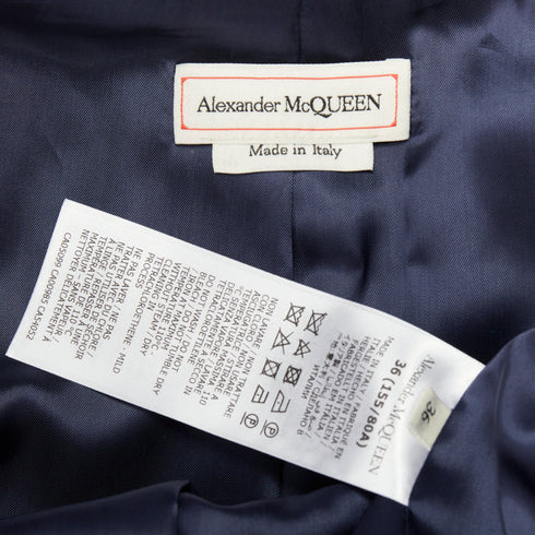 Women's Alexander McQueen 2021 Blue Double Breasted Blazer
