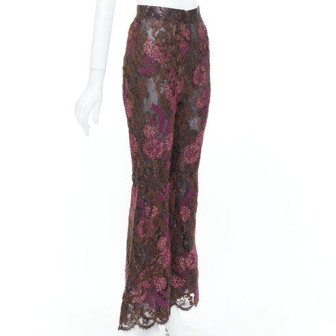 Women's Gucci 2021 Runway 1999 Reissue Red Flared Pants