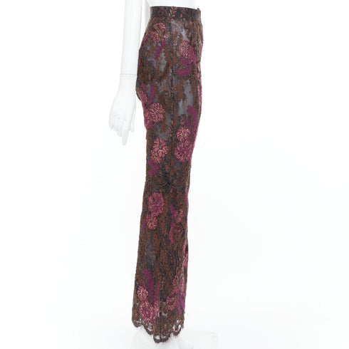 Women's Gucci 2021 Runway 1999 Reissue Red Flared Pants