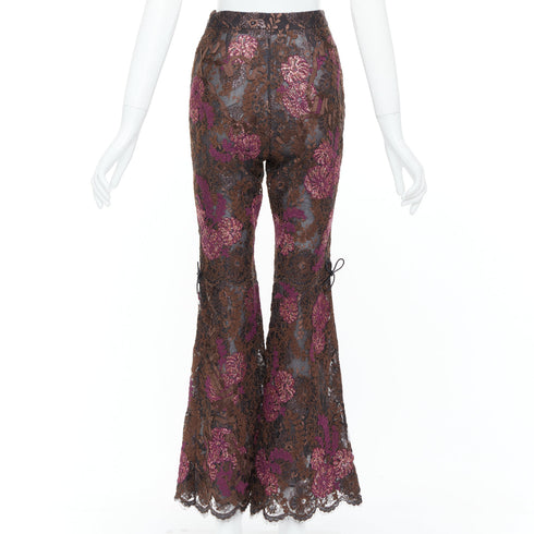 Women's Gucci 2021 Runway 1999 Reissue Red Flared Pants