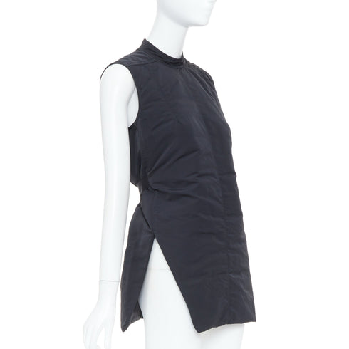 Women's Rick Owens Black Quilted Tunic Vest