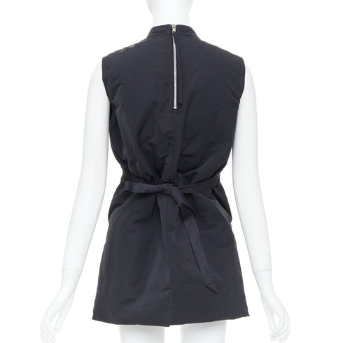 Women's Rick Owens Black Quilted Tunic Vest