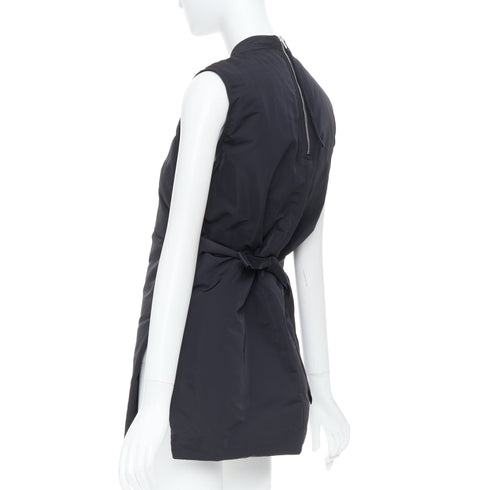 Women's Rick Owens Black Quilted Tunic Vest