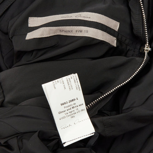 Women's Rick Owens Black Quilted Tunic Vest