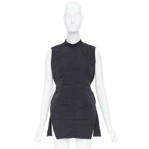 Women's Rick Owens Black Quilted Tunic Vest
