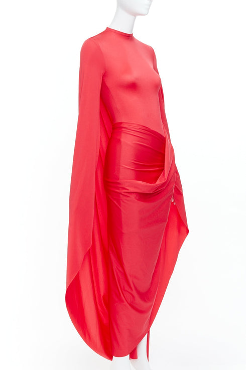 Women's Balenciaga 2022 Runway Red Draped Gown