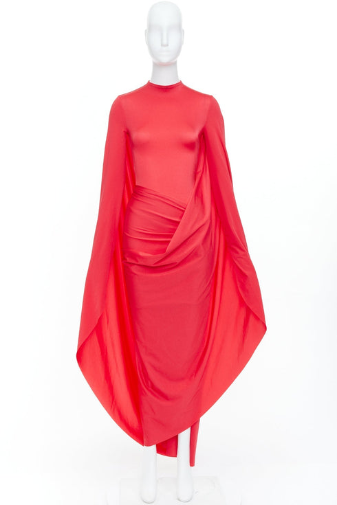 Women's Balenciaga 2022 Runway Red Draped Gown
