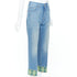 Women's Valentino 2025 Runway Blue Beaded Denim Jeans