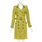 Women's Burberry 2013 Yellow Lace Double Breasted Coat