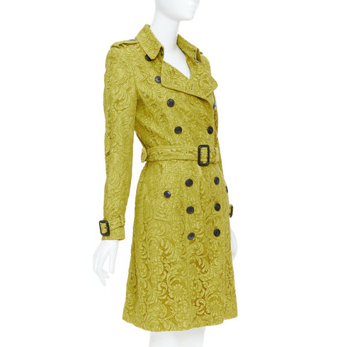 Women's Burberry 2013 Yellow Lace Double Breasted Coat