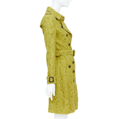 Women's Burberry 2013 Yellow Lace Double Breasted Coat