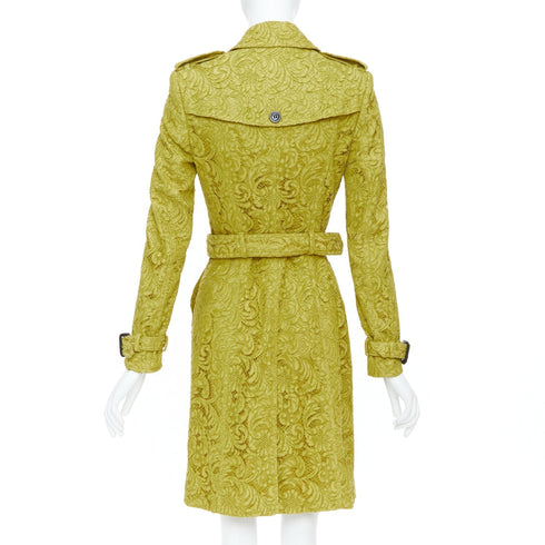 Women's Burberry 2013 Yellow Lace Double Breasted Coat