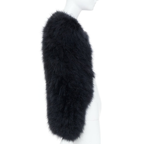 Women's Balmain 2014 Black Feather Cape Bolero