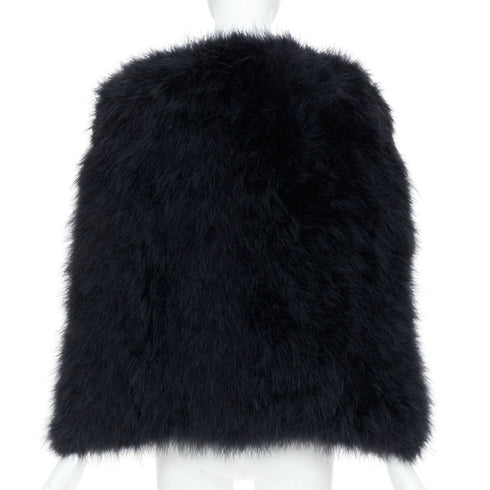 Women's Balmain 2014 Black Feather Cape Bolero