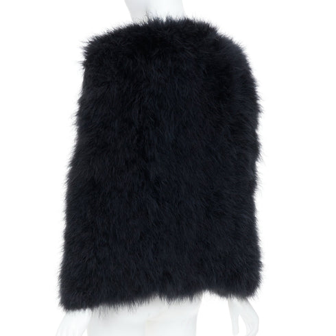 Women's Balmain 2014 Black Feather Cape Bolero
