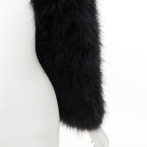 Women's Balmain 2014 Black Feather Cape Bolero
