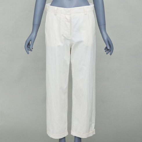 Women's Miu Miu 2023 Beige Straight Leg Pants
