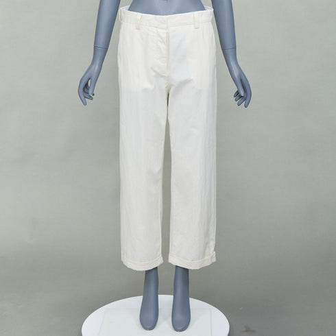 Women's Miu Miu 2023 Beige Straight Leg Pants
