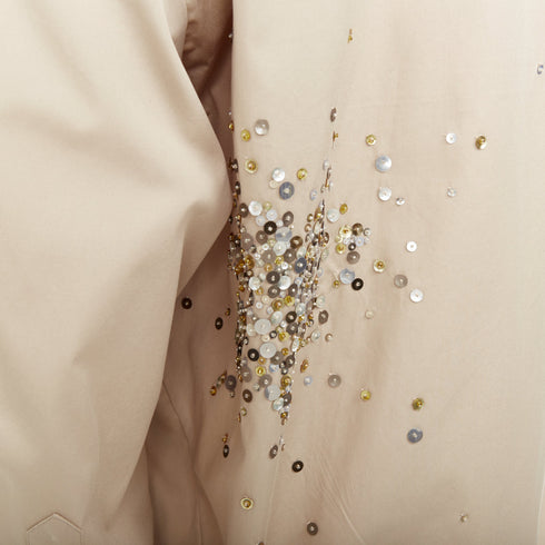 Men's Dries Van Noten 2024 Casia White Sequin Shirt