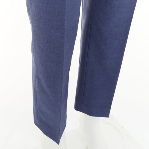 Women's Alexander McQueen 2021 Blue Straight Tailored Pants