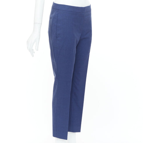 Women's Alexander McQueen 2021 Blue Straight Tailored Pants