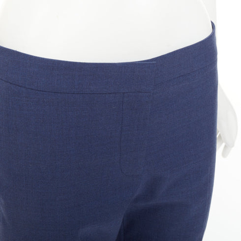 Women's Alexander McQueen 2021 Blue Straight Tailored Pants