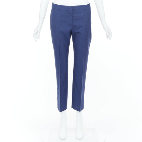 Women's Alexander McQueen 2021 Blue Straight Tailored Pants