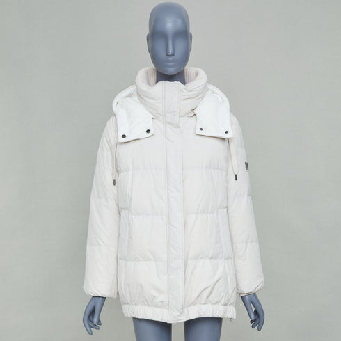 Women's Brunello Cucinelli Cashmere White Puffer Coat Jacket
