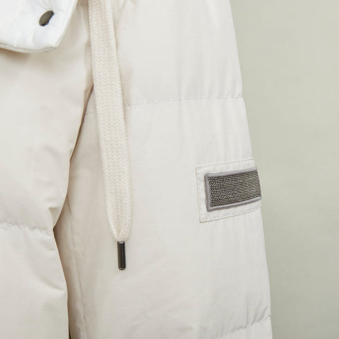 Women's Brunello Cucinelli Cashmere White Puffer Coat Jacket