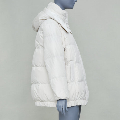Women's Brunello Cucinelli Cashmere White Puffer Coat Jacket