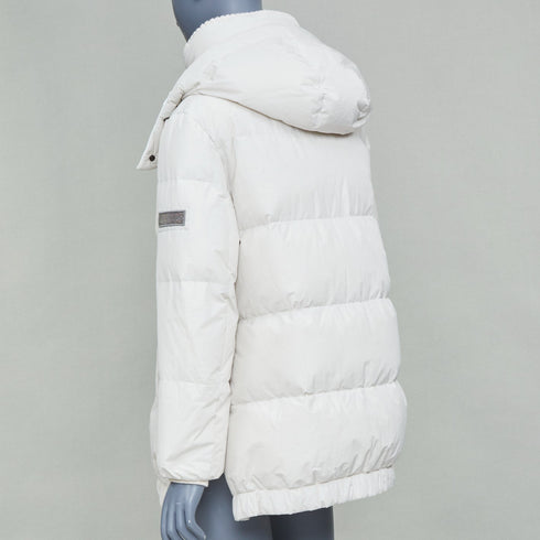 Women's Brunello Cucinelli Cashmere White Puffer Coat Jacket
