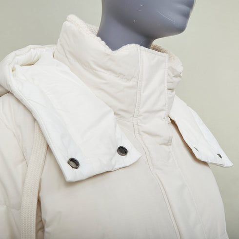 Women's Brunello Cucinelli Cashmere White Puffer Coat Jacket