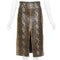 Women's Khaite 2023 Fraser Brown Python Leather Skirt
