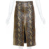 Women's Khaite 2023 Fraser Brown Python Leather Skirt