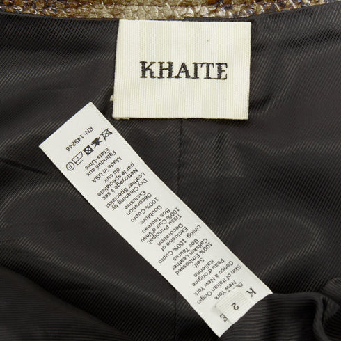 Women's Khaite 2023 Fraser Brown Python Leather Skirt