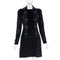 Women's Versace 2012 Runway Black Velvet Gothic Byzantine Flared Coat