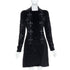 Women's Versace 2012 Runway Black Velvet Gothic Byzantine Flared Coat